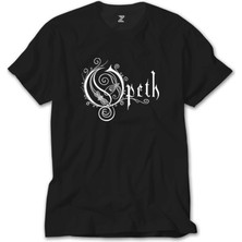 Crows Gate Opeth Logo White Siyah T-Shirt