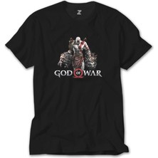 Crows Gate God Of War Kratos Lion Siyah T-Shirt