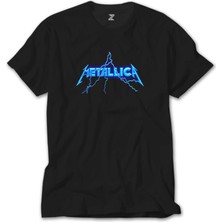 Crows Gate Metallica Logo Lightning Siyah Tişört