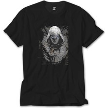 Crows Gate Moon Knight Warrios Face Siyah Tişört