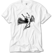 Crows Gate LED Zeppelin Icarus Angel Beyaz Tişört