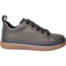 Mammamia D24KA-120 Haki Kadın Deri Ayakkabı