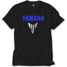 Crows Gate Yamaha MT07 Logo Blue Siyah Tişört