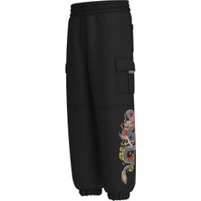 Shout Oversize Unisex Dragon Embroidery Kargo Pantolon