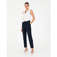 Pierre Cardin Kadın Lacivert Kumaş Pantolon 50290383-VR033