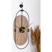 Woodhub Muyika  Senator Kahve Dekoratif Hand Made Renkli Sessiz Mekanizma 77x29 Cm Duvar Saati Mad-R