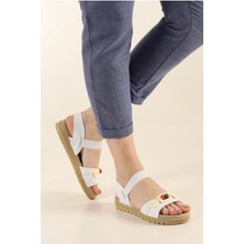 Aristocrat Shoes Yumuşak Tabanlı Rahat Boncuklu Sandalet Kadın Terlik Lastikli