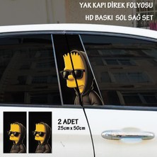 Fresh Artist Gözlüklü Baskılı Folyo 2Adet Set - Oto Kapı Kaplama Sticker Tuning Görünüm