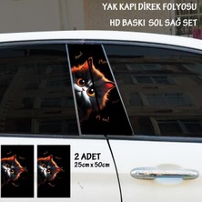Fresh Sevimli Yavru Kedi Baskılı Folyo 2Adet Set - Oto Kapı Kaplama Sticker Tuning Görünüm