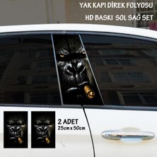 Fresh Patron Goril Baskılı Folyo 2Adet Set - Oto Kapı Kaplama Sticker Tuning Görünüm