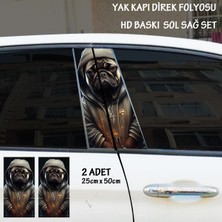 Fresh Yavru Köpek Sevimli Baskılı Folyo 2Adet Set - Oto Kapı Kaplama Sticker Tuning Görünüm