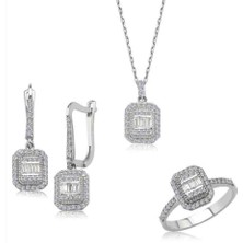 Hid Silver Prenses Kesim Baget Taşlı Bayan Set Takımı