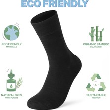 Elchee Wear Vegan ve Organik Bambu  Soket Siyah Çorap 12'li