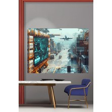 Emilart Dekoratif  Modern Lojistik Taşımacılık Uçak Konteynır Özel Tasarım Hd Kalite Kanvas Tablo
