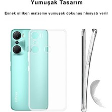 CepStok Infinix Hot 20 Kılıf Şeffaf Kamera Korumalı Esnek Yumuşak Silikon