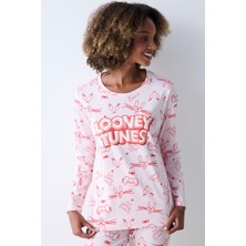 Pamuklu Happy Friends Pantolon Pijama Takımı