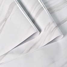 Alifa Toptan Açık Mermer Desenli Yapışkanlı Kaplama Kağıdı  Büyük Boy 5 Metre