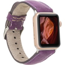 Bouletta Apple Watch Deri Kayış - Exeter Klasik - Mor - True