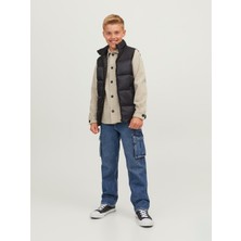 Jack Jones Toby Bodywarmer Collar Sn Jnr Çocuk Siyah Yelek 12236914-02