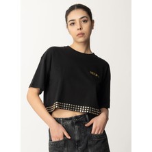 Patrizia Beyaz Kadın Yuvarlak Yaka Standart T-Shirt 8M1608