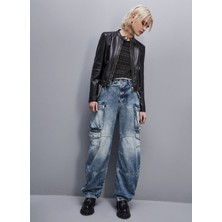 Patrizia Siyah Kadın Yuvarlak Yaka Standart T-Shirt 8M1610