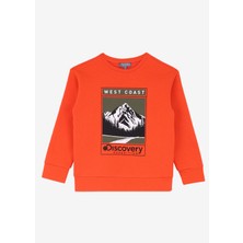 Discovery Expedition Baskılı Erkek Turuncu Sweatshırt D4WB-SWT3100