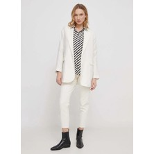 Pepe Jeans Yüksek Bel Düz Paça Standart Krem Kadın Denim Pantolon PL204591WI50