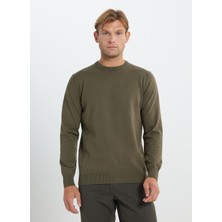 Altınyıldız Classics Bisiklet Yaka Standart Haki Erkek Kazak ACE492510013_TRIKO Bısıklet Yaka