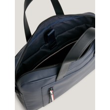 Tommy Hilfiger Lacivert Erkek 30X28X10 cm Laptop Çantası Th Pıque Slım Computer Bag