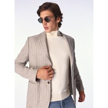 Fabrika Comfort Regular Fit Vizon Erkek Çizgili Ceket FC4WM-CKT 2490