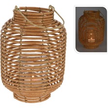 Boyner Evde Çok Renkli Fener Yuvarlak Fener - Naturel 27CM