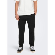 Only & Sons Yüksek Bel Dar Paça Normal Siyah Erkek Pantolon Onslınus Taper 0183 Pant Noos