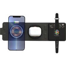 BL36 15W 3in1 Manyetik Magsafe Uyumlu Katlanabilir Hızlı Kablosuz Şarj Istasyonu
