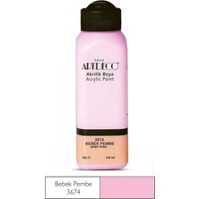 Artdeco 140ML Akrilik Boya Bebek Pembe 3674 Zengin Pigmentler ile Uzun Süre Dayanıklı Sanat Malzemesi