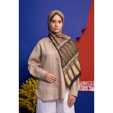 Marrakech Koleksiyon Soft Şal Kahverengi Siyah 3049-03