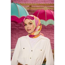 İpekhan Marrakech  Koleksiyon Soft Eşarp Turuncu Koyu Lila 1198-06