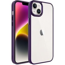 Techno Guru iPhone 14 Kılıf Şık Tasarımlı Krom Premium Kapak