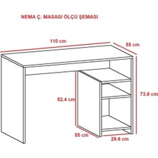Nemadh Çalışma Masası Beyaz
