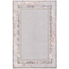 Artemis Halı Couture 00930a Gri Gold Çerçeveli Eskitme Ipek Halı