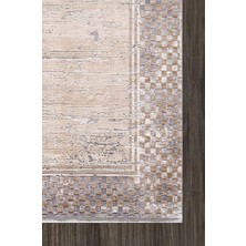 Artemis Halı Couture 00866a Gri Gold Çerçeveli Eskitme Ipek Halı
