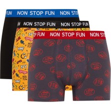 DeFacto Regular Fit Desenli Boxer 3'lü Paket B4782AX24WN Erkek İçin Rahat ve Şık Seçim