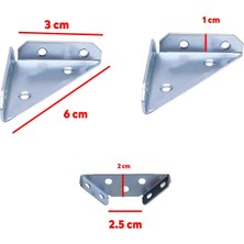 Badem10 Mobilya Eşya Dolap Köşe Birleştirme Köşebent Duvara Sabitleyici Bağlantı Aparatı Gönye Metal 10 Adet