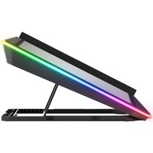 Classone Gaming GT200 Laptop Soğutucu Notebook Stand,10 Rgb Işık Kontrolü , 15.6 -17 Inch , Hız Kontrolü , 2 Büyük Fan ,telefon Standı, 2 USB