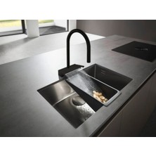 Hansgrohe Aquno Select M81 Tek Kollu Eviye Bataryası 170 - Çekilebilir El Duşu - 3 Jet - SBox Satin Siyah