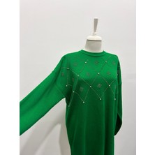 White Lily Boutique Kadın Triko Tunik Yeşil