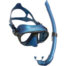 Cressi Calibro+Corsica Maske Şnorkel Seti Mavi