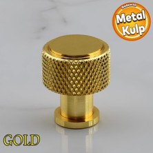 Badem10 Taç Küçük Düğme Metal Kulp Gold Altın Çekmece Mobilya Mutfak Dolabı Kulbu