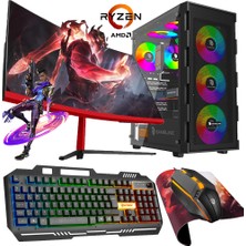 Gameline SL05 Ryzen 5 5600 32GB Ddr4 500GB SSD RX580 8gb 24" Oyuncu Masaüstü Bilgisayar