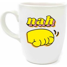 Palto Tasarım Nah! Krem Oval Kupa - Hediye Seramik Kupa