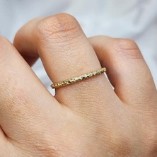 Fasek Gold Altın Alyans - 14 Ayar Altın 1.5 Mm Dövme Model Minimal Alyans - Düğün, Nişan Hediye Alyans